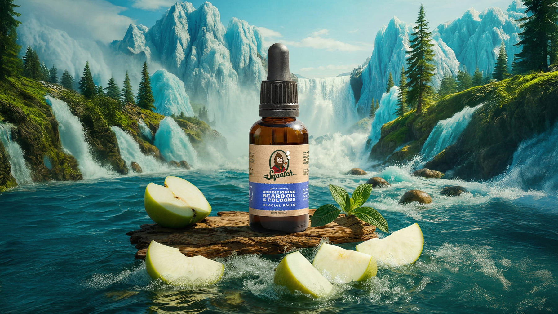 Conditioning Beard Oil & Cologne Glacial Falls - Smooth Evening Style