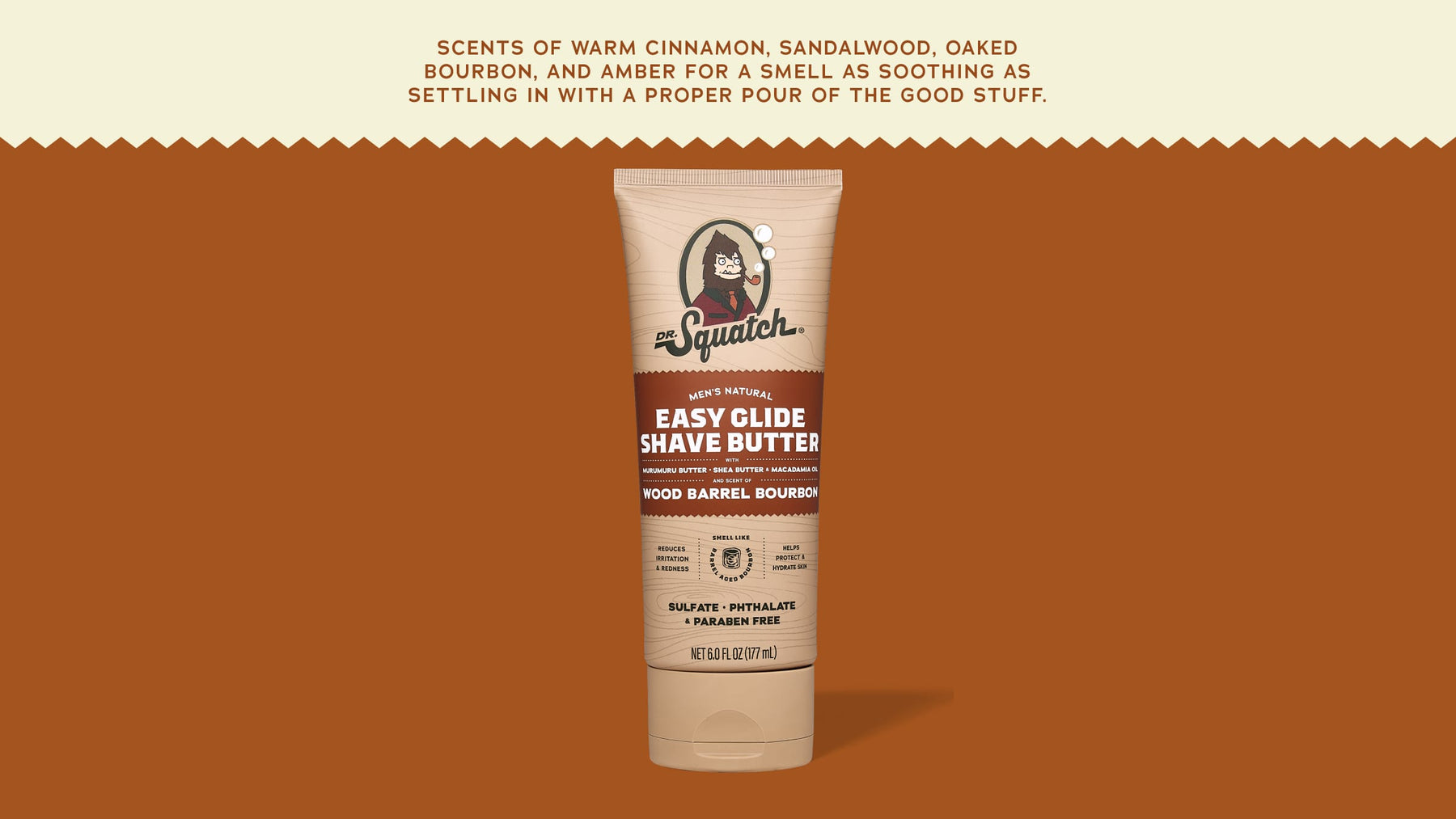 Easy Glide Shave Butter Wood Barrel Bourbon - Simple Morning Lather