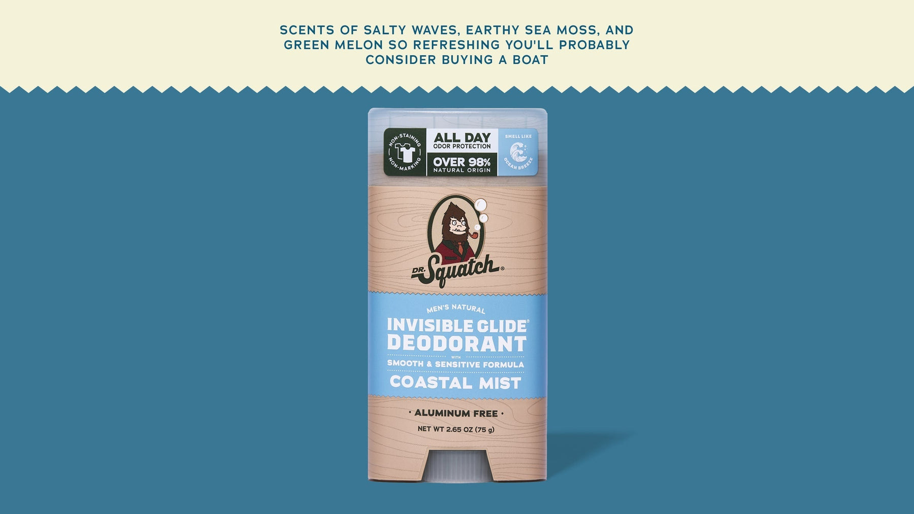 Coastal Mist Invisible Glide Deodorant - Bright Travel Glide