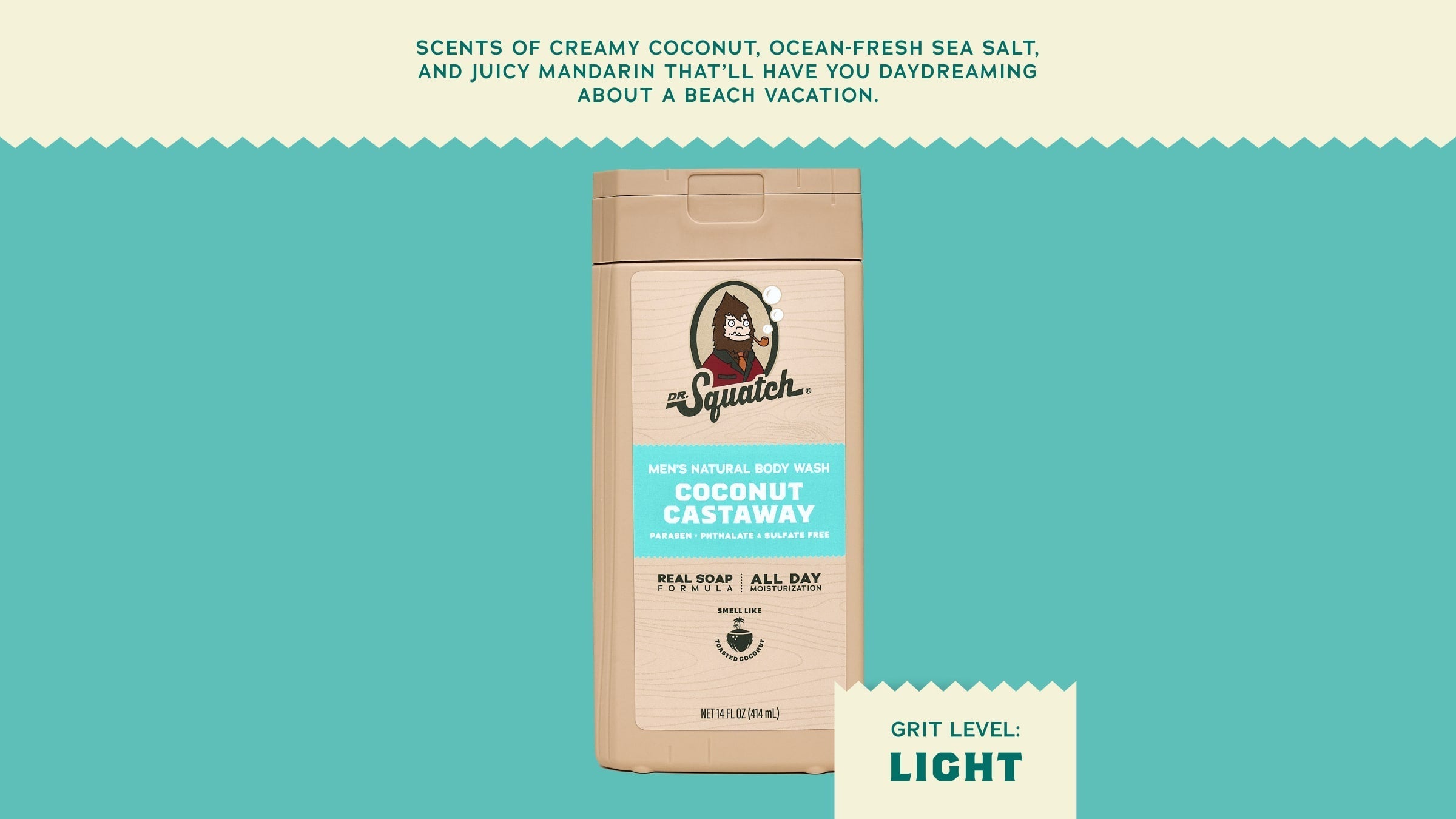 14 oz Coconut Castaway Body Wash - Outdoor Trail Start