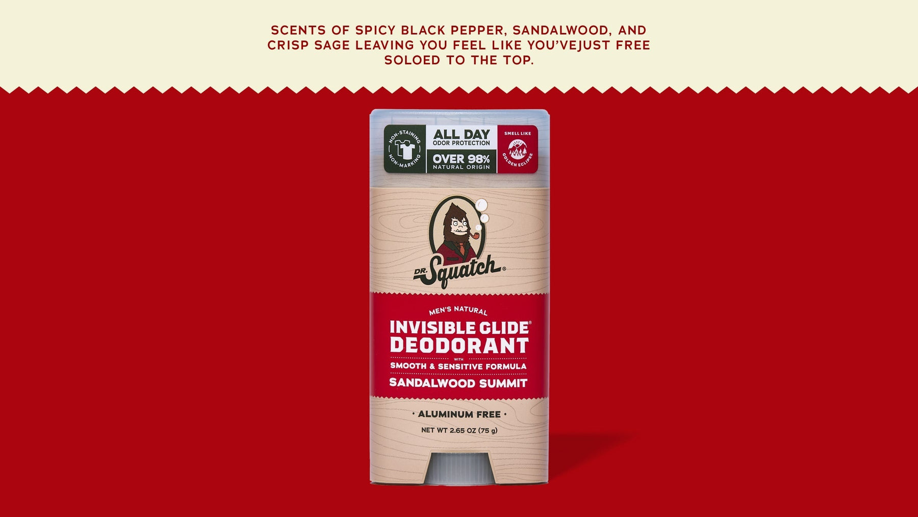 Sandalwood Summit Invisible Glide Deodorant - Bright Travel Guard
