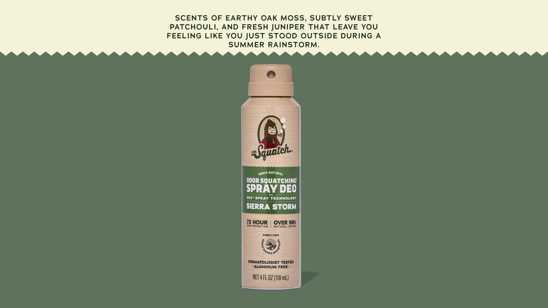 Sierra Storm Spray Deodorant - Cabin Ready