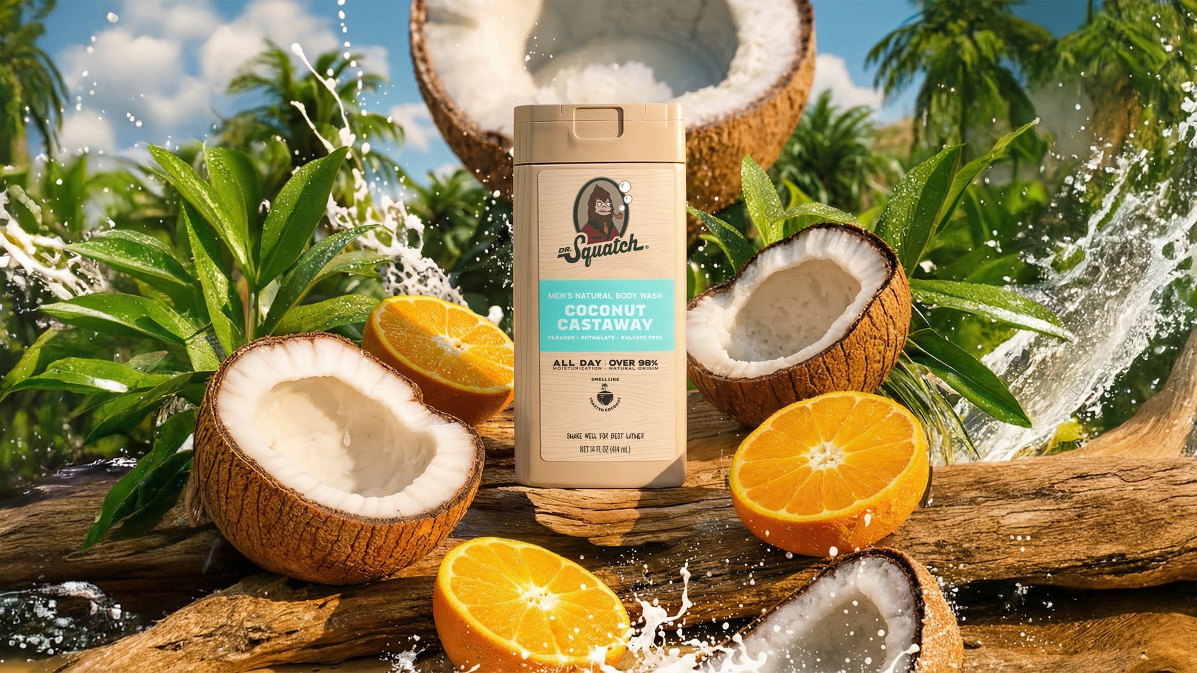14 oz Coconut Castaway Body Wash - Outdoor Trail Start