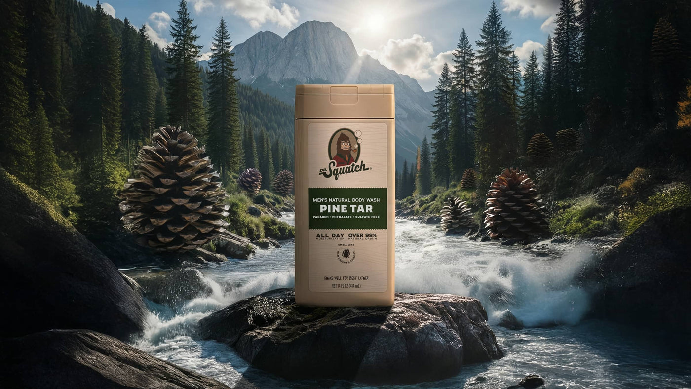 14 oz Pine Tar Exfoliating Body Wash - Clean Outdoor Lather