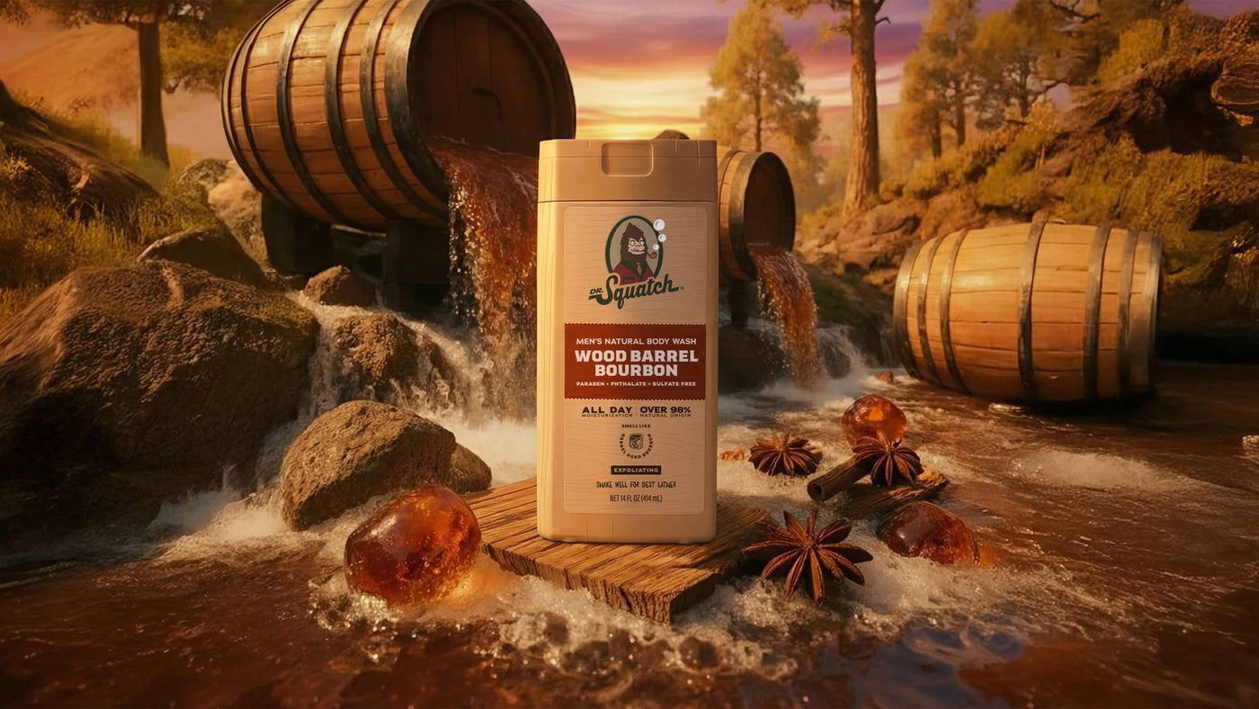 14 oz Wood Barrel Bourbon Body Wash - Daily Clean
