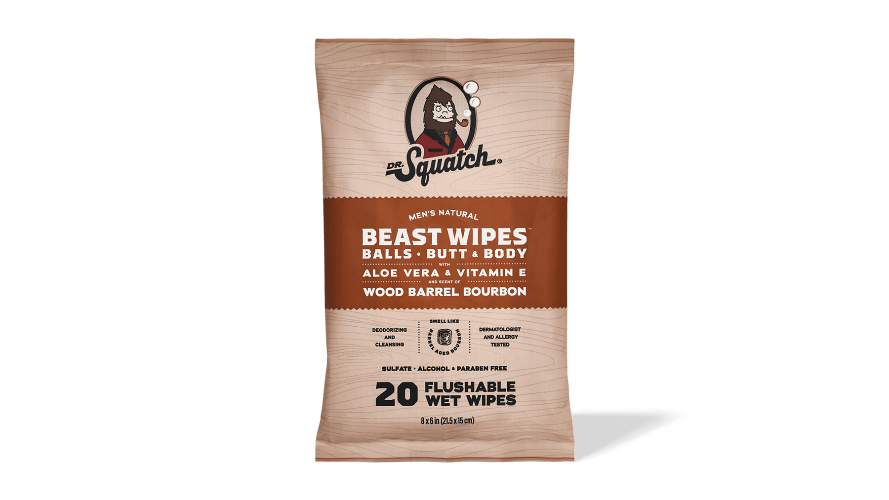 Wood Barrel Bourbon Wipes - Clean Finish