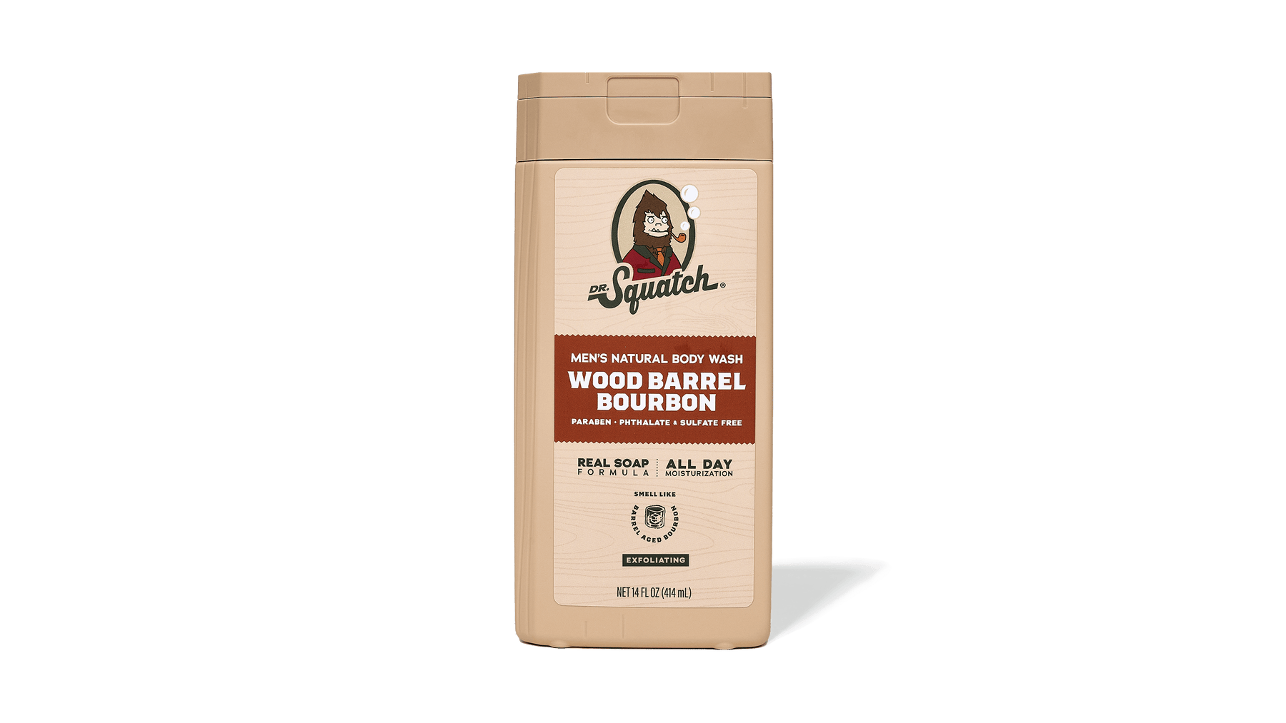 14 oz Wood Barrel Bourbon Exfoliating Body Wash - Trail Clean