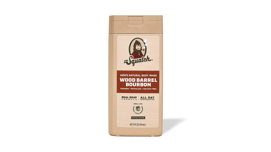 14 oz Wood Barrel Bourbon Exfoliating Body Wash - Trail Clean